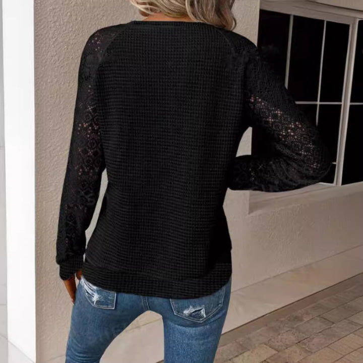 Dame afslappet sweater med spidsagtig raglanærme Stilla