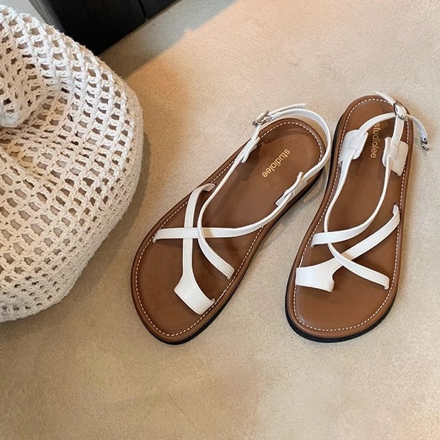 Dame elegante sandaler med glitrende metallic-design og polstret fodseng Stilla