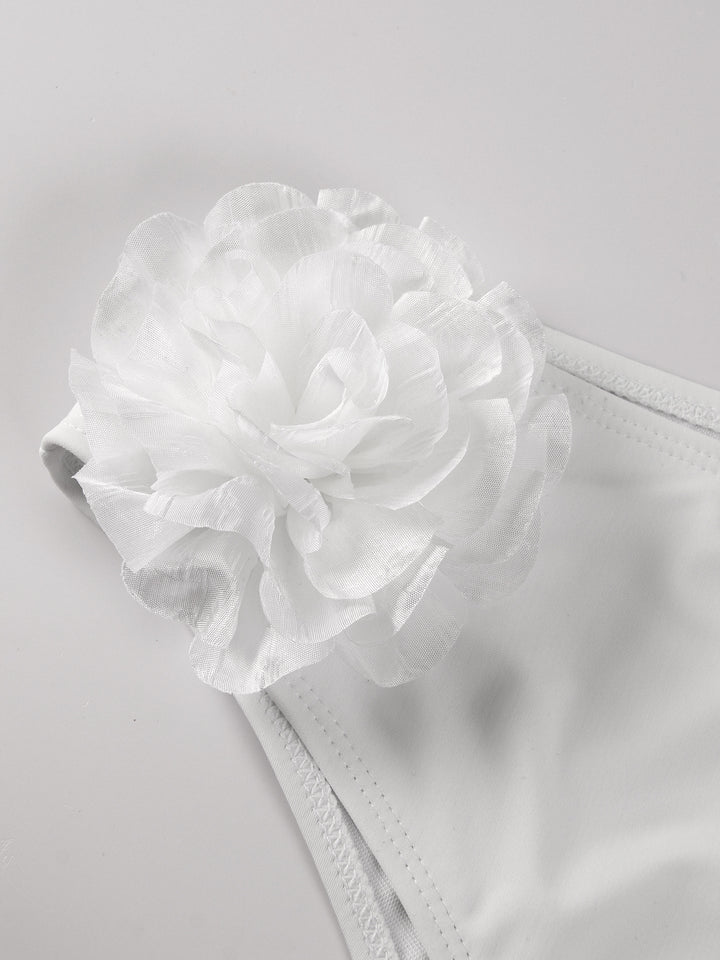Dame bikini-sæt med elegant bustier og raffinerede blomsterapplikationer Stilla