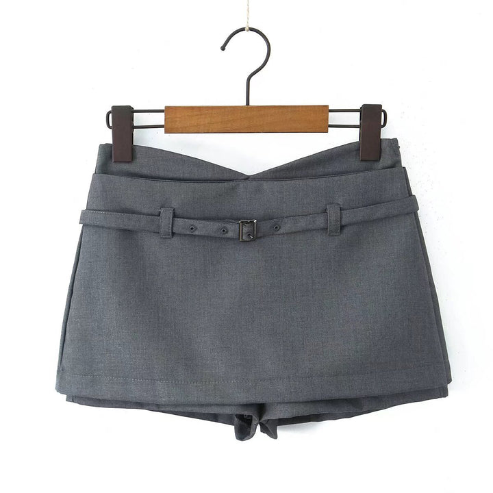 Dame elegante shorts med justerbart bælte og moderigtigt design Stilla
