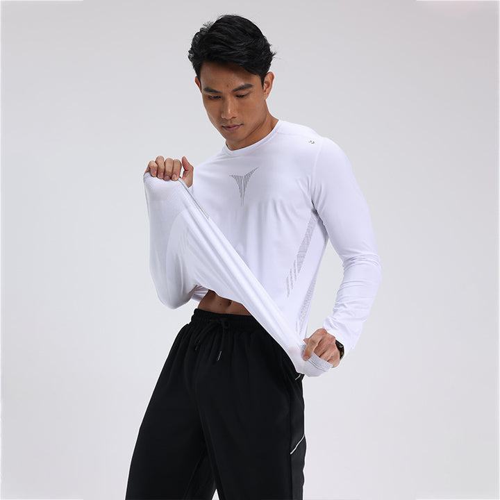 Herrer Sporty Langærmet T-shirt med åndbare indsatser og fugtregulerende materiale Stilla