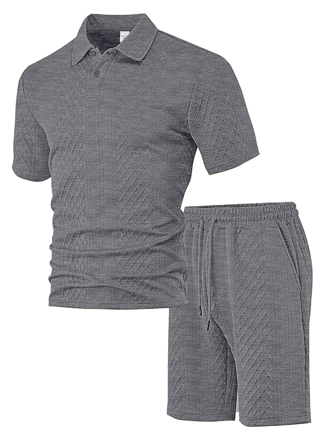 Herrer sportsdragt med struktureret overdel og komfortable shorts Stilla