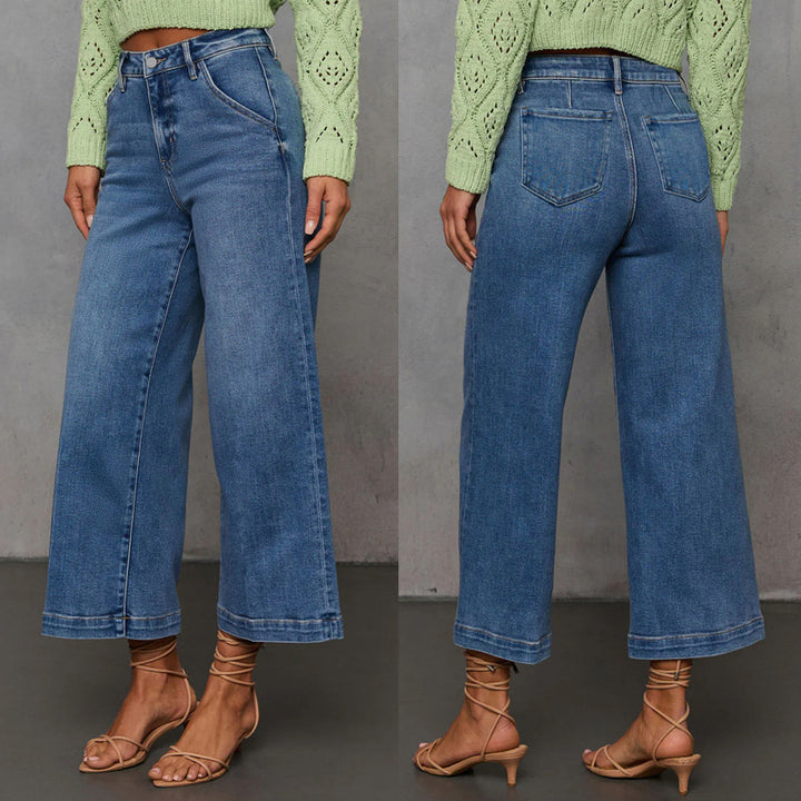 Damer Løst skåret jeans med høj talje og moderne kant Stilla