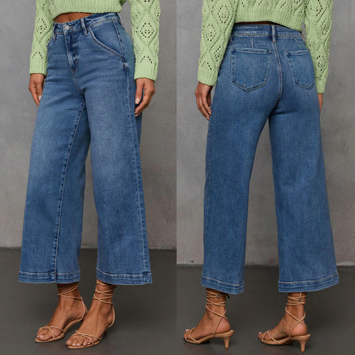 Damer Løst skåret jeans med høj talje og moderne kant Stilla