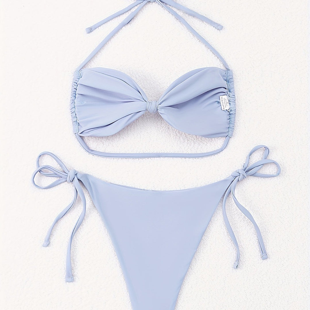 Dame Bikini-sæt med justerbare stropper og elegant sløjfe-udseende Stilla