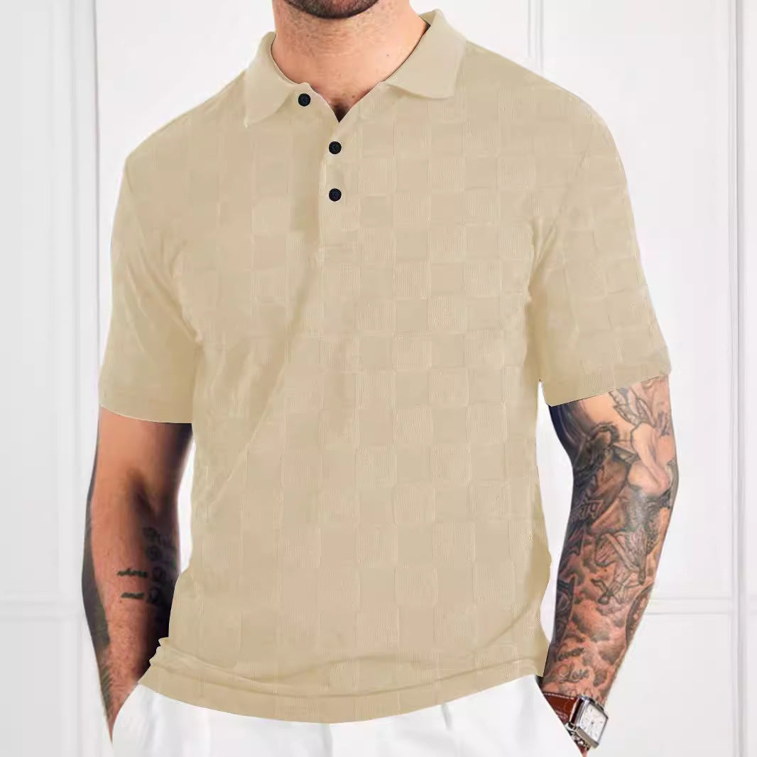 Herrer polo skjorte med struktureret design og fashionable knapper Stilla