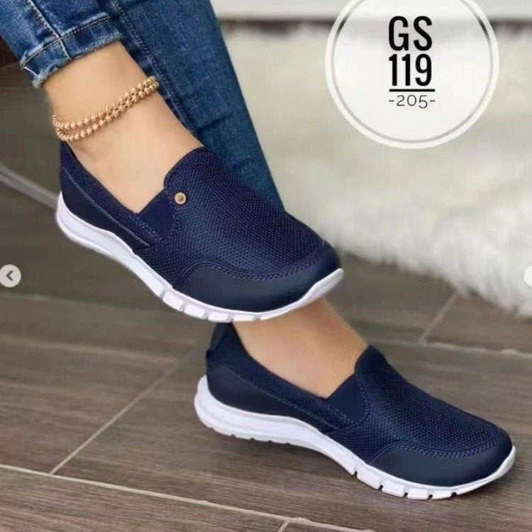 Dame Slip-On Sneakers med åndbart mesh-overflade og fleksibel sål Stilla