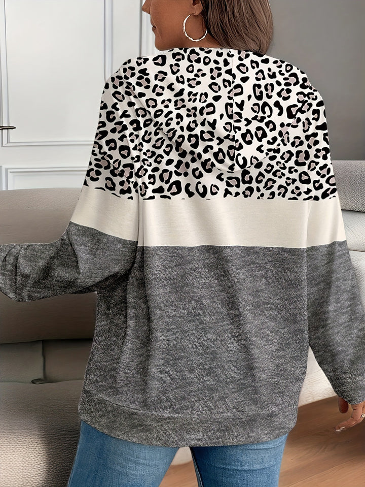 Dame Chic Dyreprint Pullover Hoodie Stilla