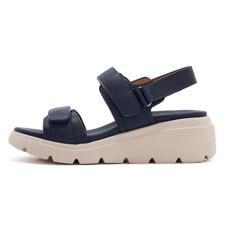 Dame komfortable wedgesandaler med justerbare velcro-lukninger og ergonomisk sål Stilla