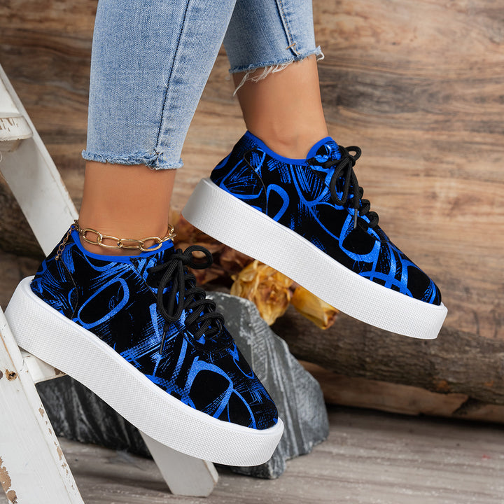 Dame Mode Sneakers med iøjnefaldende grafikdesign Stilla