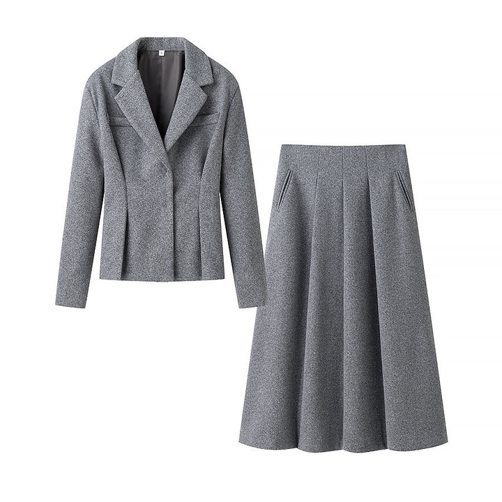 Kvinder Elegant Blazer og Nederdel Sæt lavet af høj kvalitet stof Stilla