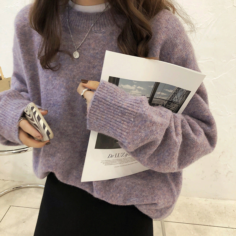 Kvinders oversized strikket sweater med ribbede detaljer Stilla