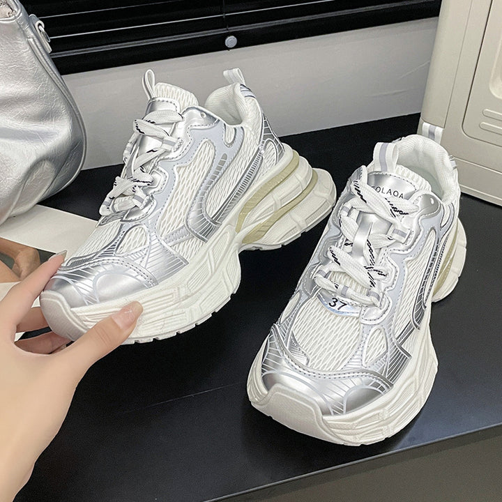 Dame Chunky Sneakers i moderne sporty design med åndbart mesh-overflade og dæmpende sålprofil Stilla