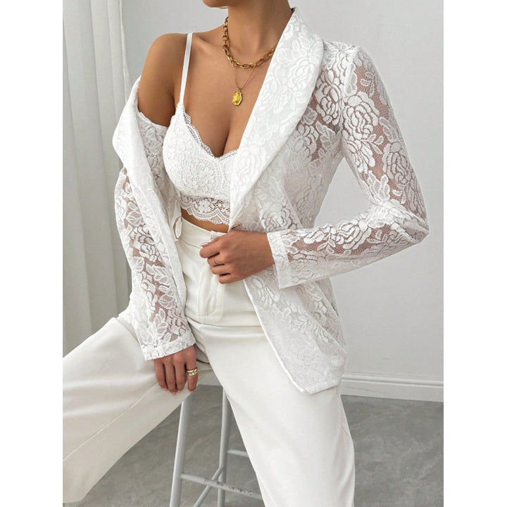 Dame spidser blazer med elegant sjal krave Skovae