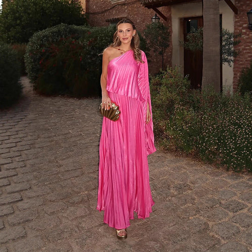 Dame off-shoulder Maxi-kjole med raffineret drapering og elegant design Stilla