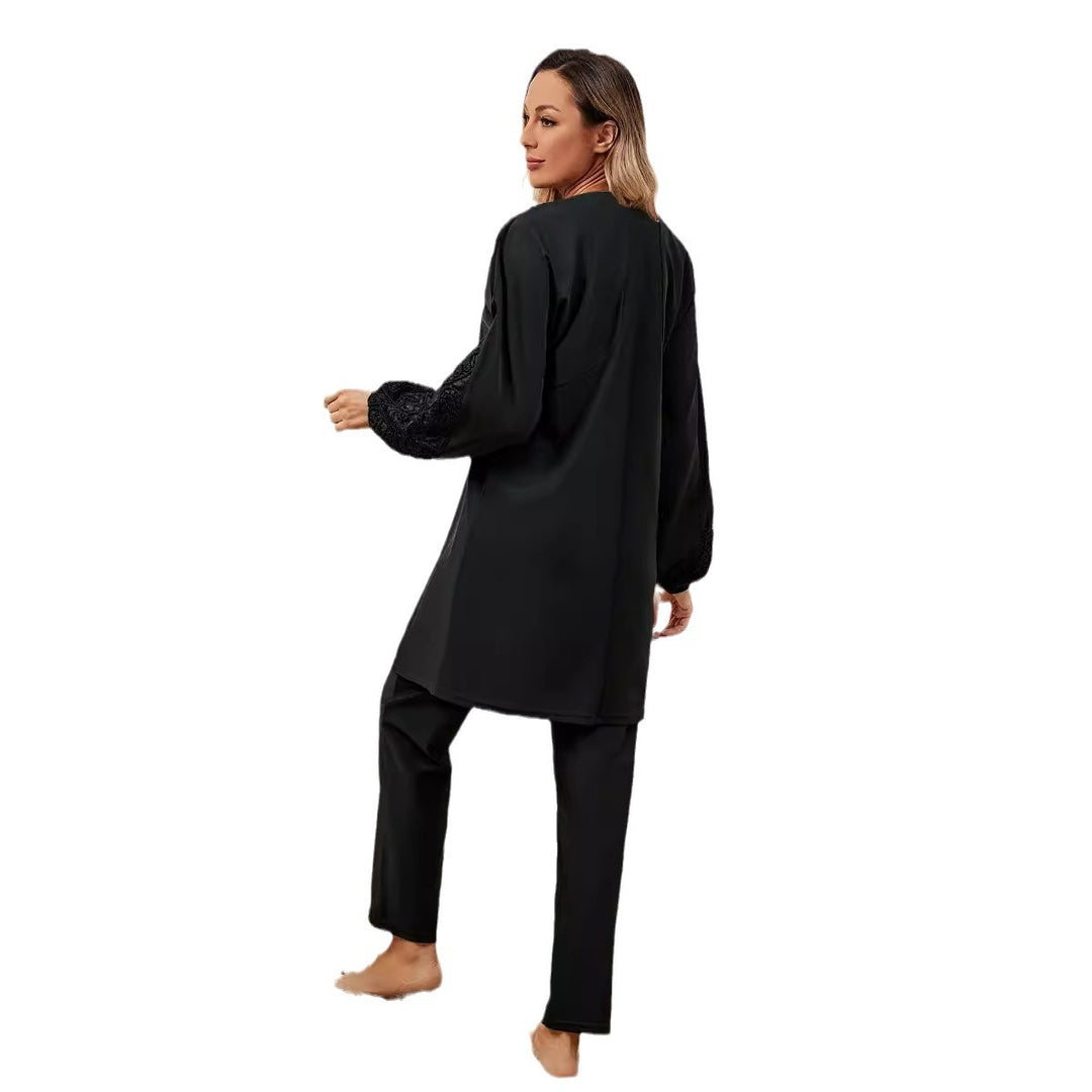 Damer Elegant Tunika-Outfit med Ruffles detaljer Stilla
