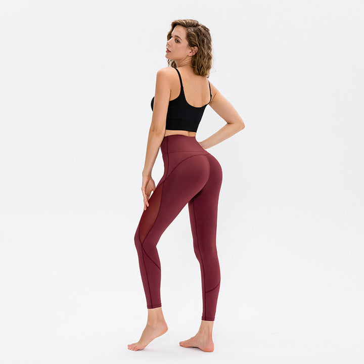 Dame Højskårne Sport-Leggings med åndbart mesh og elastisk talje Stilla