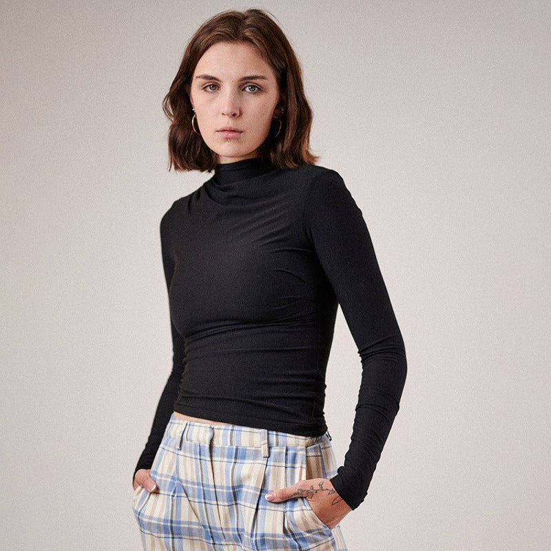 Femme Raffung Langærmet Stretch Top Stilla