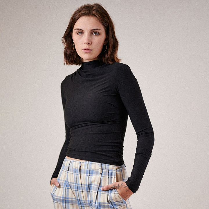 Femme Raffung Langærmet Stretch Top Stilla
