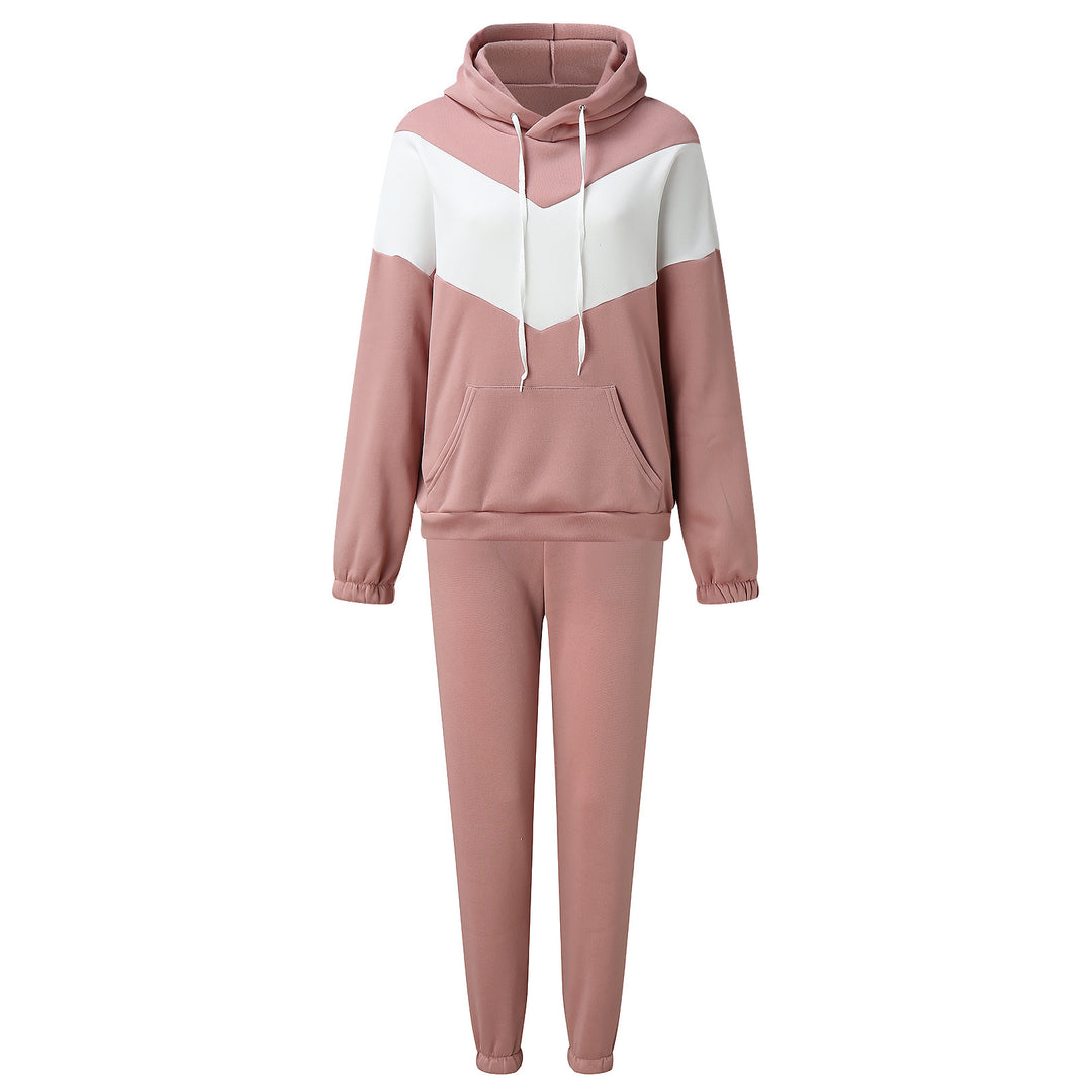 Damer sporty casual træningsdragt med kontrasterende design Skovae