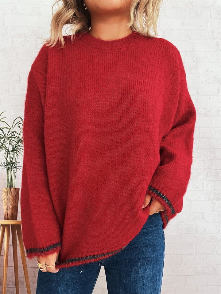 Dames Cozy Knit Sweater med Blødt Materiale og Afslappet Pasform Stilla