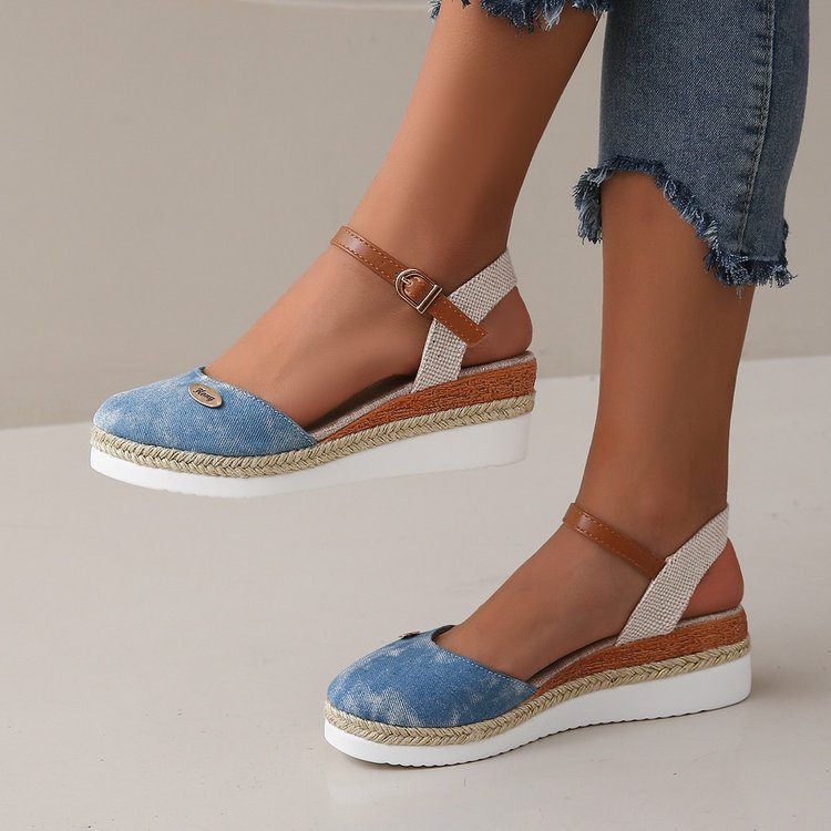 Dame Wedge-sandaletter med elegant rem og komfortabelt fodseng Stilla
