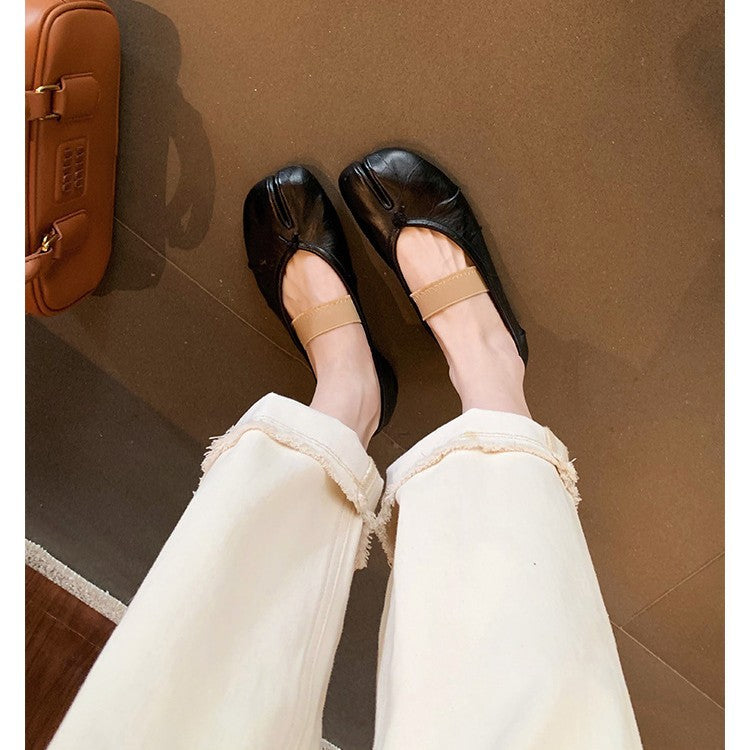 Damer Styliske Ballerina Flats med Unik Udsnit Design Stilla