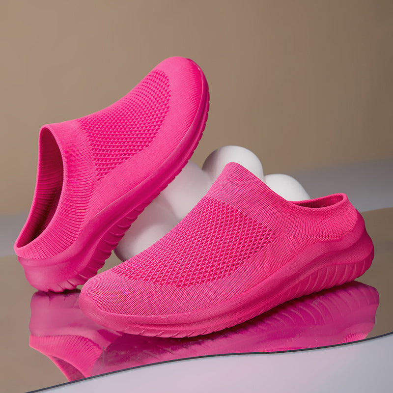 Dame nan Slip-On-Strikketræner med sokkelignende skafte og ergonomisk dæmpningssål Skovae