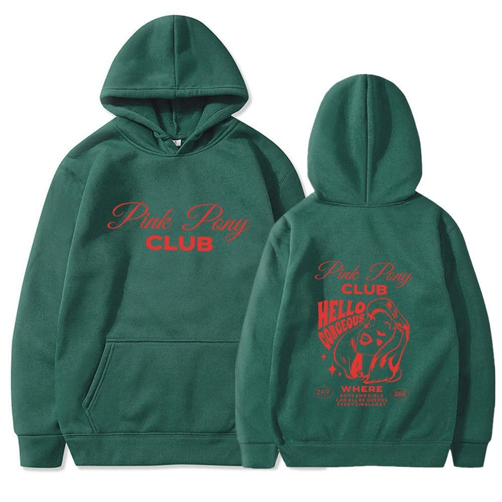 Dame hoodie med kreativ grafisk design Skovae