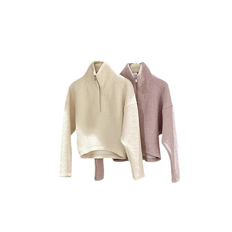 Dame sportslig sweatshirt med høj krave Stilla