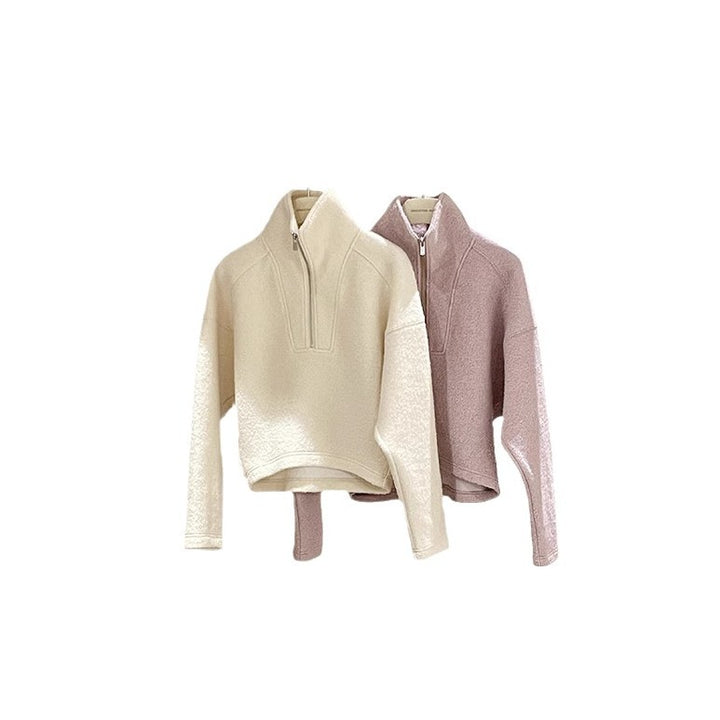 Dame sportslig sweatshirt med høj krave Stilla