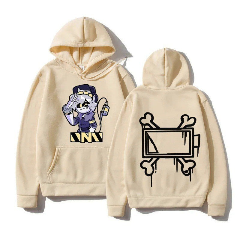 Kvinder Hoodie med Kreativt Comic Motiv Skovae