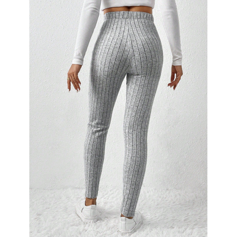 Femme Ribstrik Høj Talje Leggings Stilla