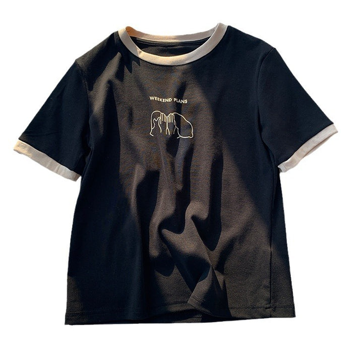 Dame Casual Graphic T-Shirt med legende statement-design Stilla