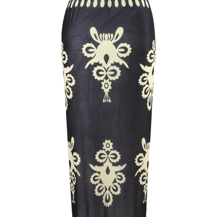 Dame one-piece badedragt med elegant indpakningsskørt Skovae