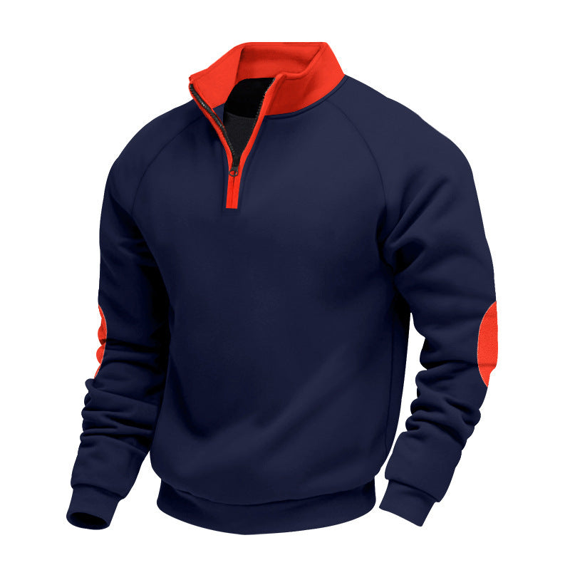 Herrer sportpullover med moderigtig ståkrave og praktisk lynlåsåbning Stilla