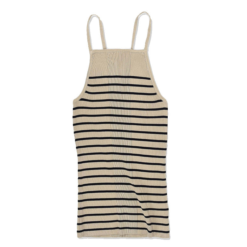 Dame Ribbstrik Bluse med smalle striber Stilla
