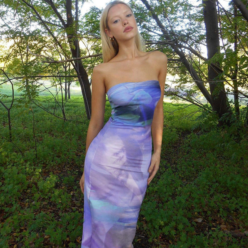 Dame Elegant Strapless Maxikjole Stilla