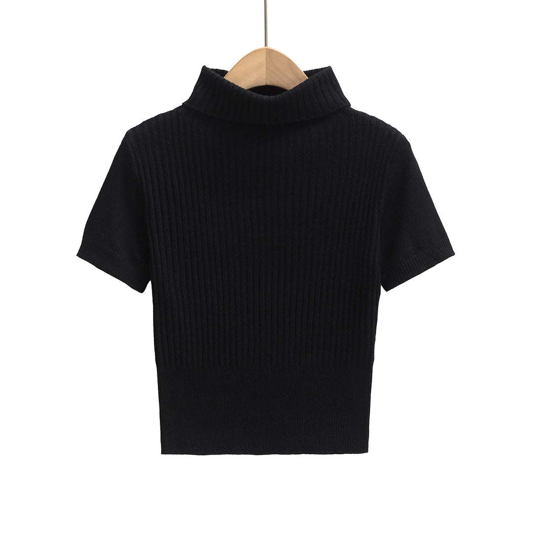 Dame Kortærmet Rullekravepullover Stilla
