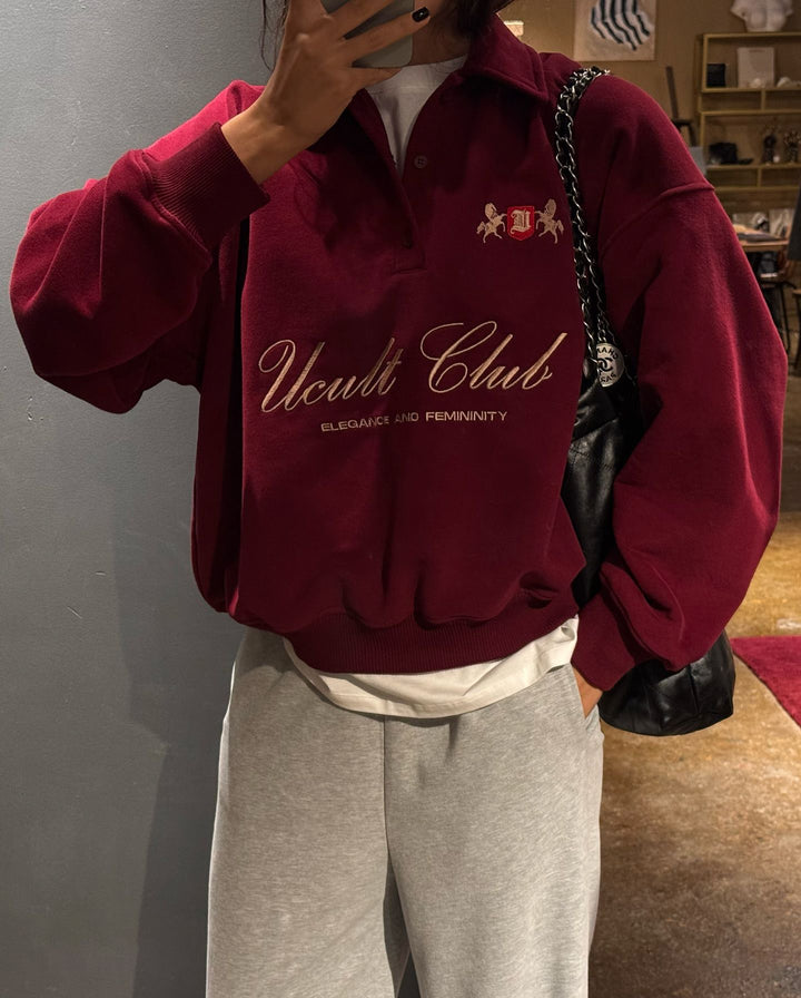 Damer casual polo sweater med elegant logo Stilla