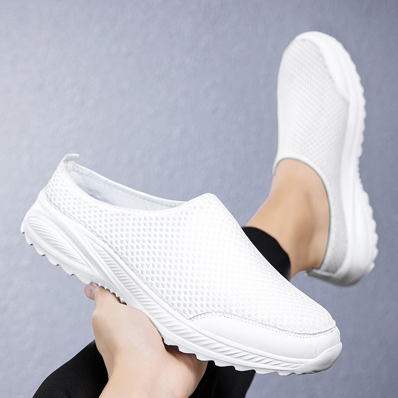 Unisex nan åndbar mesh-mule med skridsikker flex-sål og polstret komfortfodseng Skovae