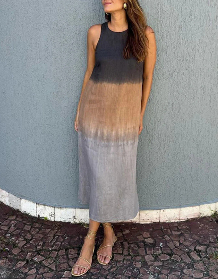 Dame maxikjole med elegant farvegradient og sporty snit Stilla