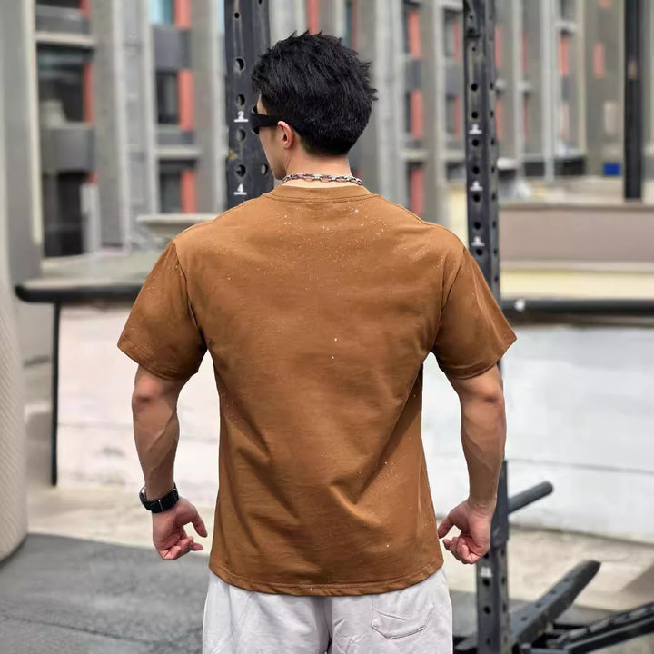 Herrer fritid T-shirt med kvalitetsstof og løs pasform Stilla