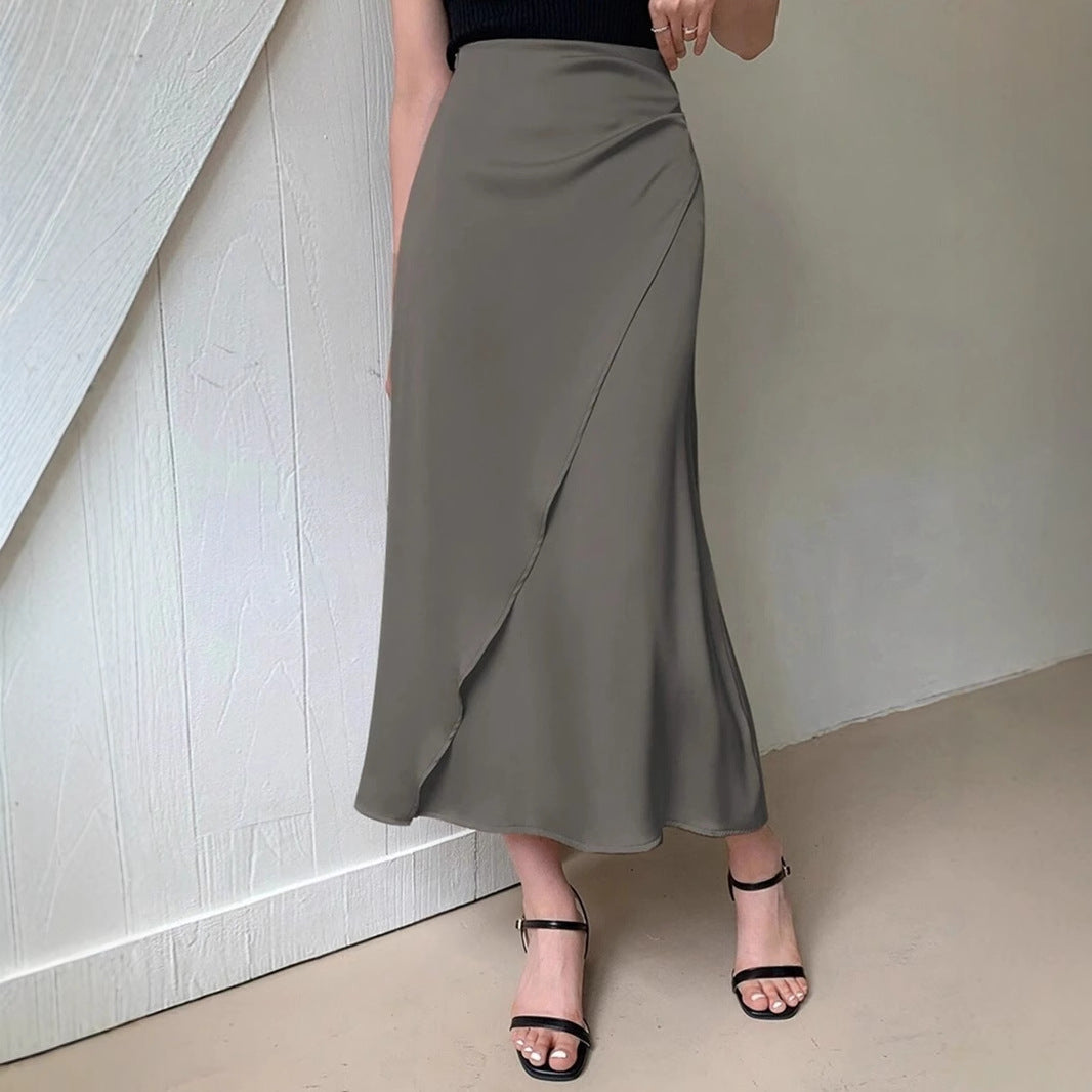 Dame nederdel med flydende snit og elegant drapering Skovae