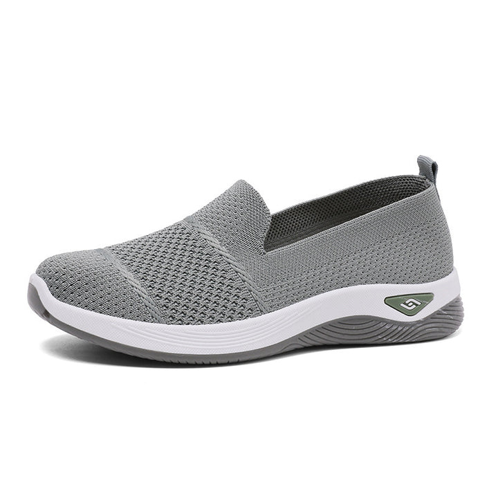 Dame Komfortable Slip-On Sneakers med åndbar strikkeflade og skridsikker sål Stilla