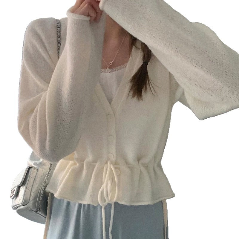Kvinders cardigan med skræddersyet design og bindebælte Stilla
