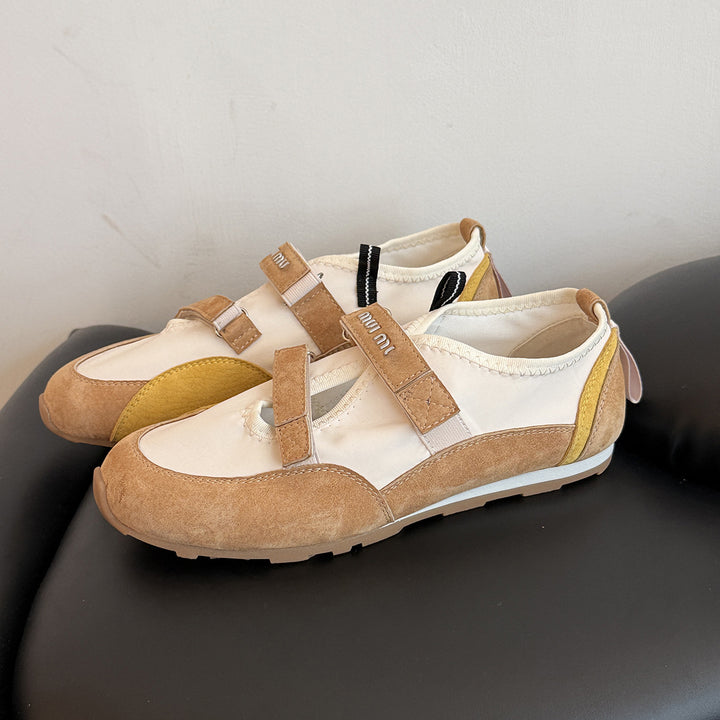 Femme Sporty Casual Multi-Texturerede Sneakers Stilla