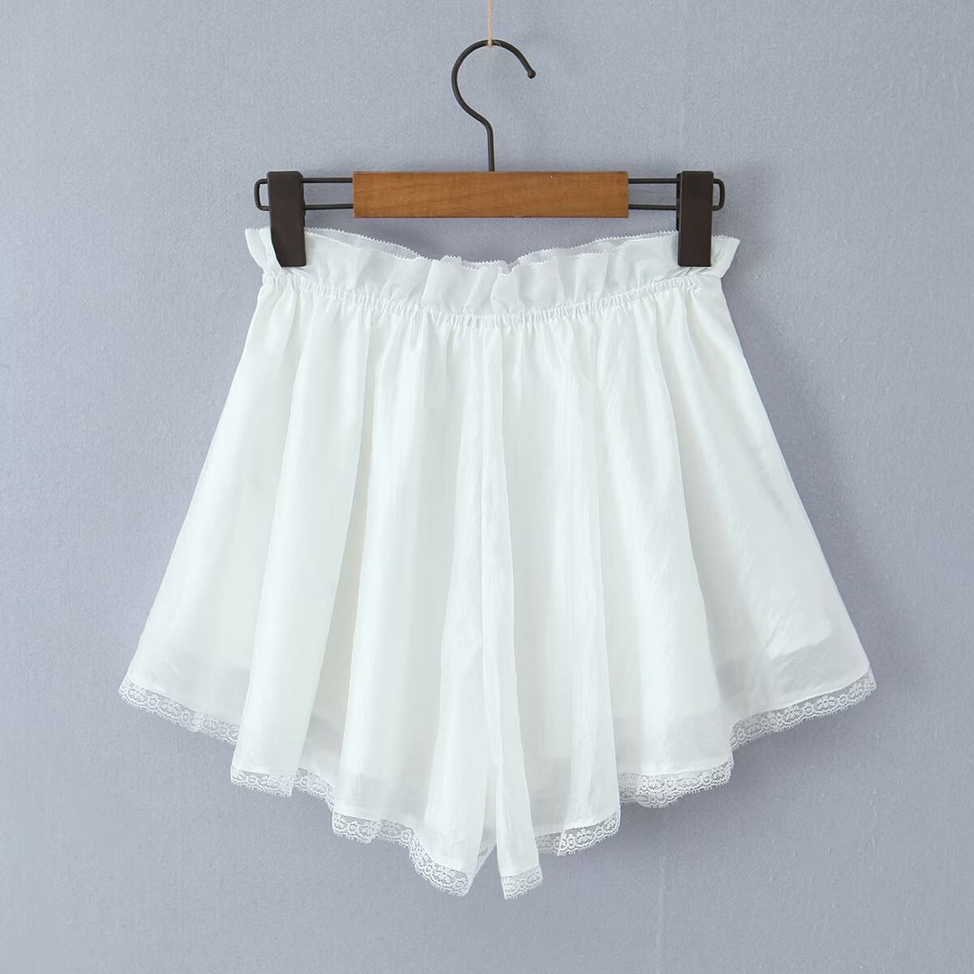 Dame luftige shorts med fine spidsaccentuer Skovae