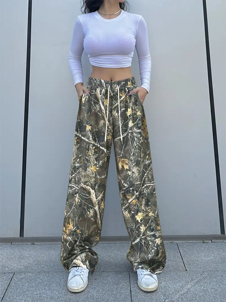 Dame Fashion-Baggybukser i camouflagemønster Stilla