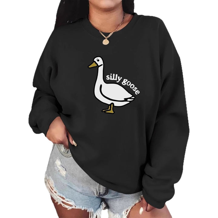 Kvinders sweatshirts med legesyg andemotiver og afslappet pasform Stilla